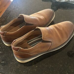 Johnston and Murphy McGuffey tan oiled full grain leather slip on